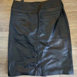 Real Leather Pencil Skirt
